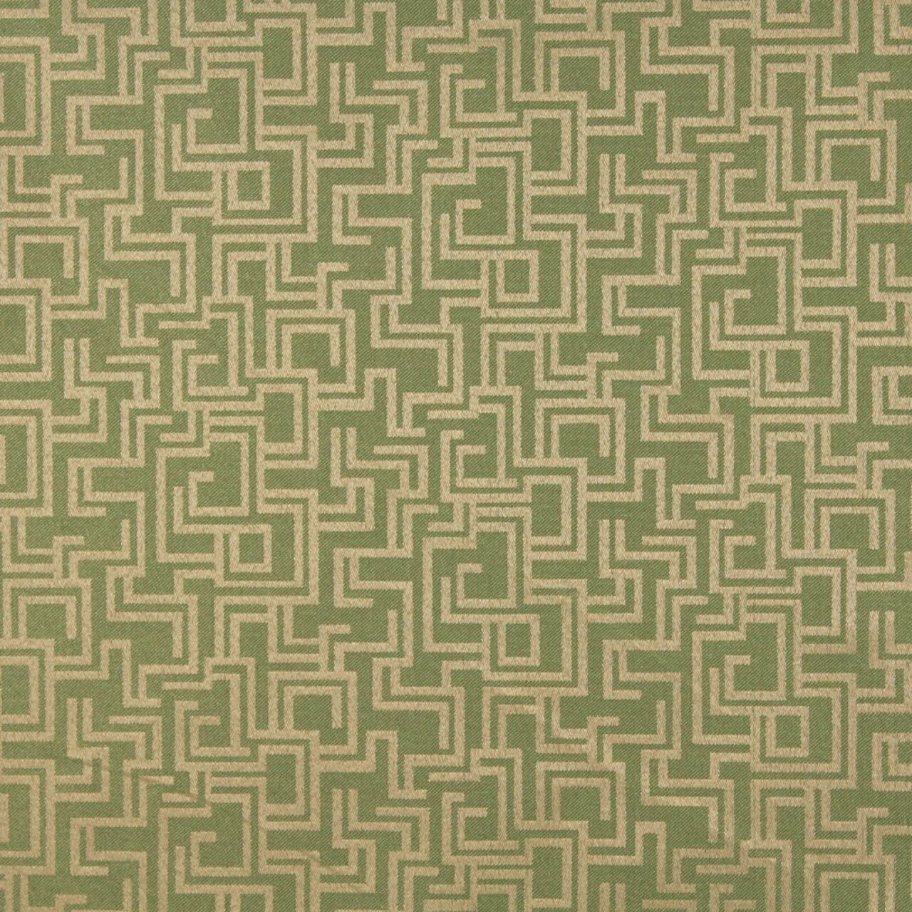 Fern/Geometric - Green Abstract & Geometric Upholstery Fabric 54 Inches"